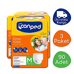 Canped Emici Külot Orta Medium 3x30'lu 90 Adet Hasta Bezi - Canped