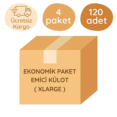 Ekonomik Emici Külot Hasta Bezi Ekstra Büyük Boy (XL) 120 Adet - 1