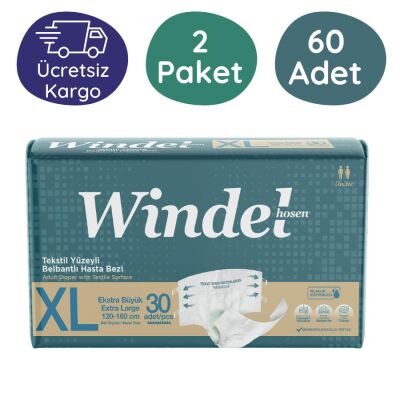 Windelhosen Belbantlı Hasta Bezi Ekstra Büyük Boy(XL) 30'lu 60 Adet - 1