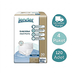 Jender Emici Külot Yetişkin Hasta Bezi XL 30’lu 4 Paket 120 Adet - Jender
